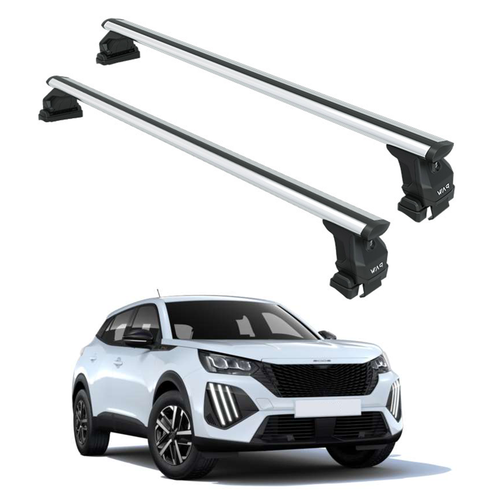 For Peugeot 2008 2020- Up Roof Rack Cross Bars Normal Roof Alu Silver For Peugeot 2008 2020- Up Roof Rack Cross Bars Normal Roof Alu Silver
